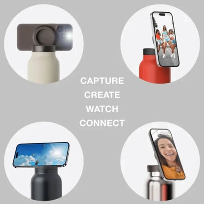 Hydration Bottle with Magnetic Phone Holder